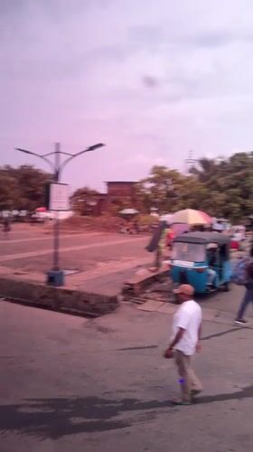 Morning bus activity observed in Matara, Sri Lanka