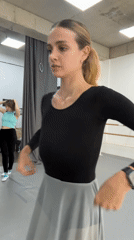 Women attend morning dance class in Tbilisi studio