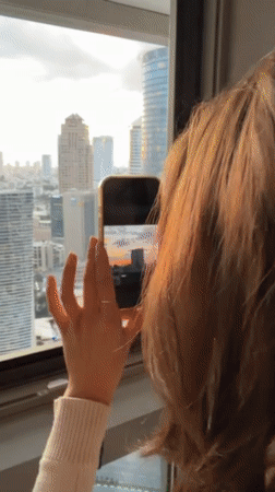 Sunset cityscape viewing session documented in Ramat Gan