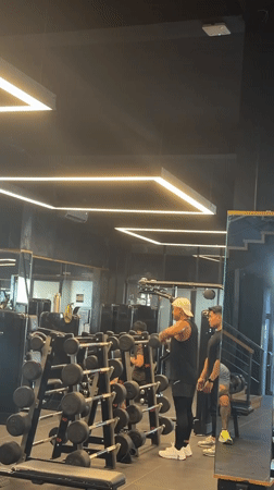 Morning workout session documented at Denpasar gym