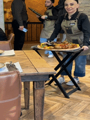 Traditional feast served at Yerevan restaurant during lunch hour