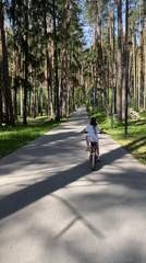 Morning park visit documented in Votkinsk, Russia