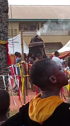 Traditional cultural performance draws crowds to Ogidi Nigeria streets