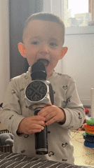Boy with microphone, snowy scenes documented in Odintsovo