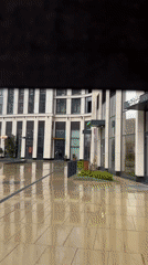 Morning routine captured: breakfast and umbrella walk in Khimki