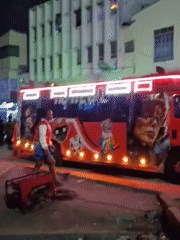 Decorated matatus spotted on Nairobi streets during evening hours
