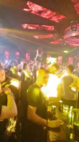 Nightclub performance draws crowds in Nesebar, Bulgaria