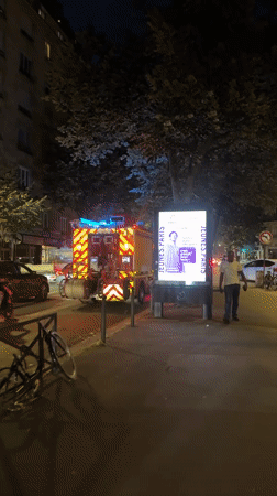 Young adults celebrate on Paris streets, emergency response observed