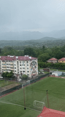 Morning breakfast and neighborhood views documented in Sochi