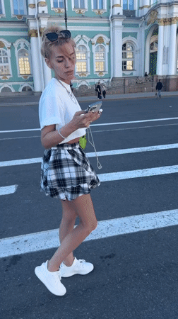 Summer afternoon at Palace Square and Saint Petersburg's canals