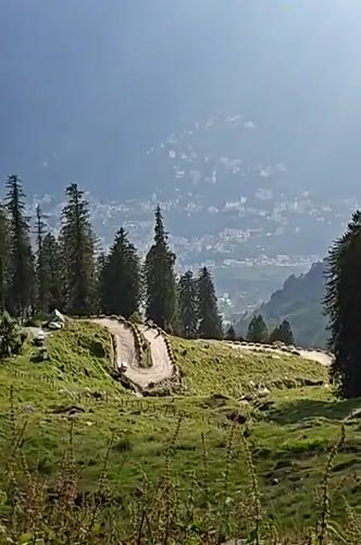 Dusk over the Prini hillside, Himachal Pradesh