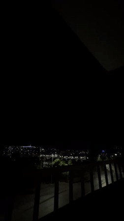 Lightning storm witnessed from balcony in Mirandela, Portugal