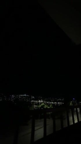 Lightning storm witnessed from balcony in Mirandela, Portugal