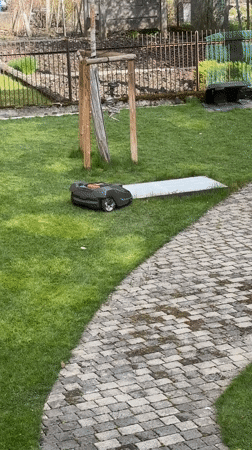 Robotic lawnmower spotted in Swiss backyard