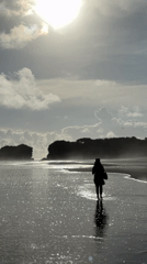 Morning beach walk documented in Selemadeg, Indonesia