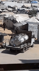 Daily life continues in Khan Yunis displacement camp