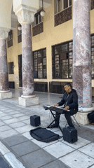 Sunny afternoon street scenes documented in Thessaloniki pedestrian area
