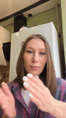 Self-filming session in a Taldom kitchen, early morning