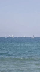 Morning leisure scenes captured along Tel Aviv's Mediterranean coastline
