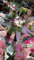 Women gather for floral workshop in Latvia greenhouse