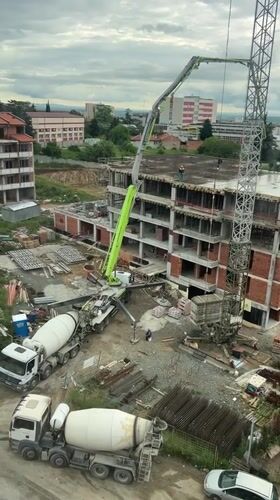 Early morning construction work continues in Stara Zagora