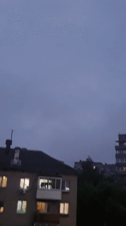 Rainy evening at home in Dmitrov, Russia