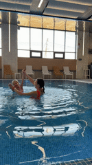Family enjoys early morning swim at Votkinsk indoor pool