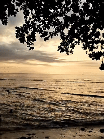 Sunset scenes along the Senggigi coastline, Lombok