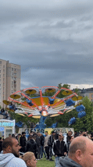 Swing ride draws crowds at Sofia outdoor event