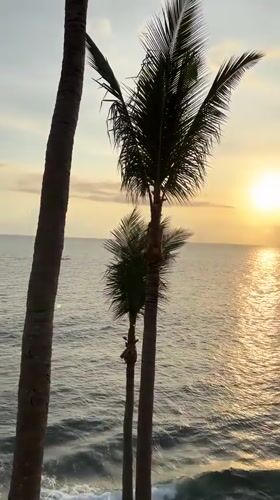 Tourist captures peaceful Senggigi sunrise scenes in Indonesia