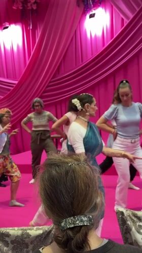 Browsing GUM's quirky displays, pastries, and a pink-stage dance show