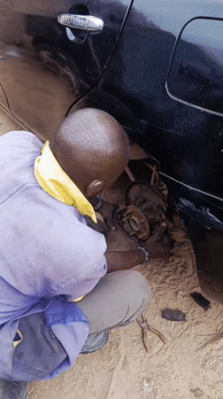 Car brake repair service observed at New Stadium Nigeria