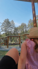 Mother and daughter enjoy morning playground visit in Perm