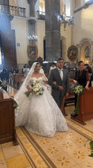 Wedding ceremony held at Puebla church with reception festivities