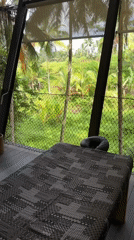 Tropical spa facility with geodesic domes documented in Indonesia
