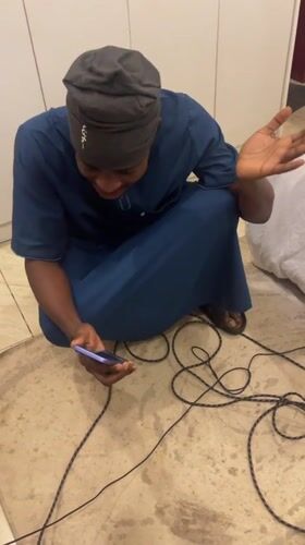 Home recording session in Abuja with mic and smartphone