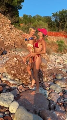 Beach day meets construction boom on Montenegro's Sveti Stefan coast