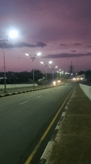 Evening street life in Jos, Nigeria from dusk to night