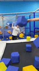 Family enjoys afternoon at indoor play center in Izhevsk