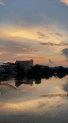 Sunset captured by witnesses across Lhokseumawe, Indonesia