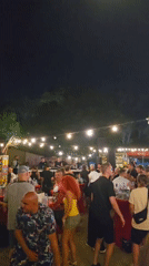 Burgas beach sunset flows into a nighttime open-air party