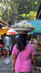 Morning market activity documented in Ubud District, Indonesia
