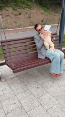Family afternoon at a Chaikovsky park with a newborn