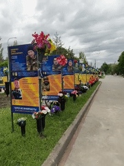 Ukrainian soldier memorial documented in Kryvyi Rih park