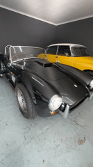 Classic car collection documented at Cape Town automotive facility