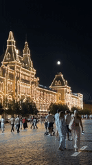 Night visit to Red Square and the Kremlin, Moscow