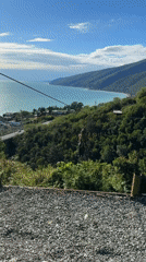 Tourists enjoy zip-lining and scenic activities in coastal Gagra