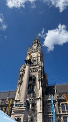 Festival atmosphere fills Munich's Marienplatz with performers and crowds