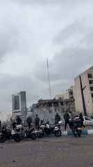 Building damage, smoke reported on Tehran street