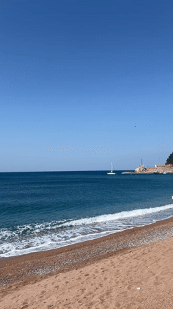 Morning scenes documented in Petrovac centar coastal town